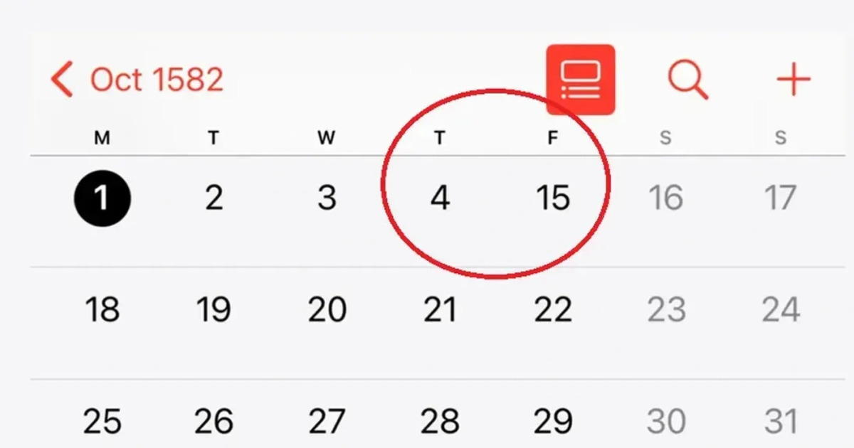 iPhone Ungkap Rahasia Kalender 1582 Tanggal Hilang?