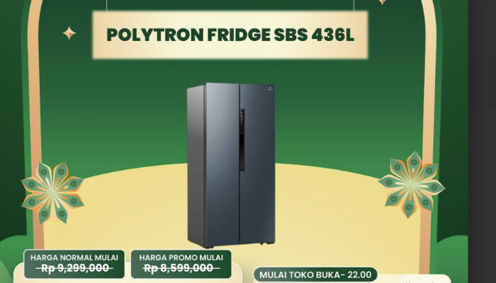 Kulkas Polytron 436L Diskon Gila di Transmart Full Day Sale