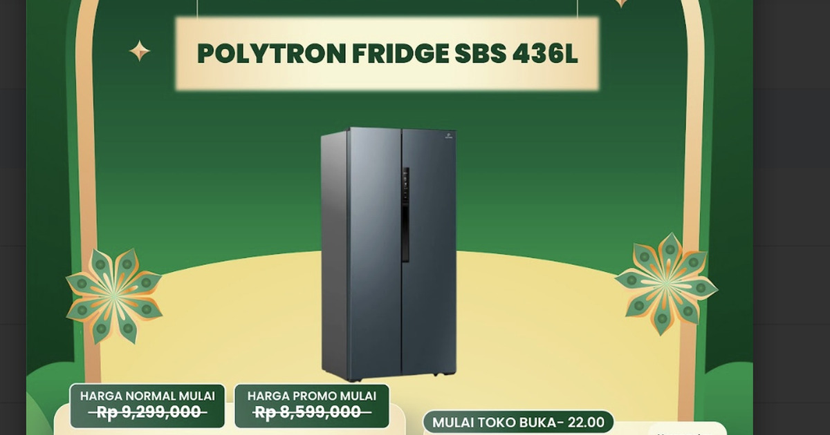 Kulkas Polytron 436L Diskon Gila di Transmart Full Day Sale