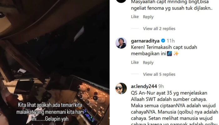 Pilot Ungkap Cahaya Misterius di Langit Ramadan Apa Itu
