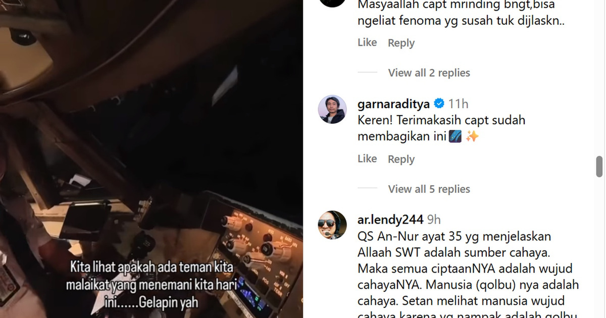 Pilot Ungkap Cahaya Misterius di Langit Ramadan Apa Itu