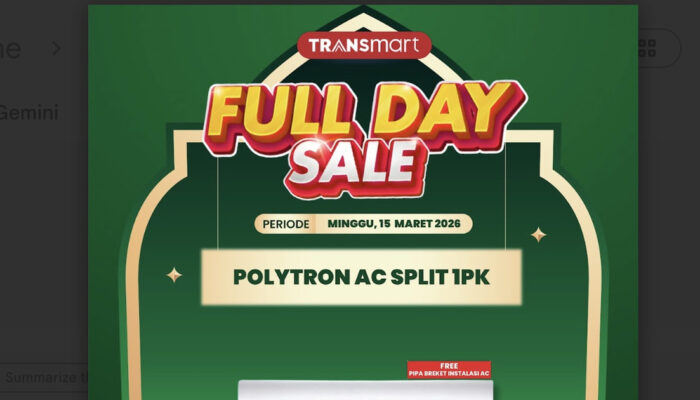 Promo Gila AC 1 PK Transmart Full Day Sale Hemat Jutaan