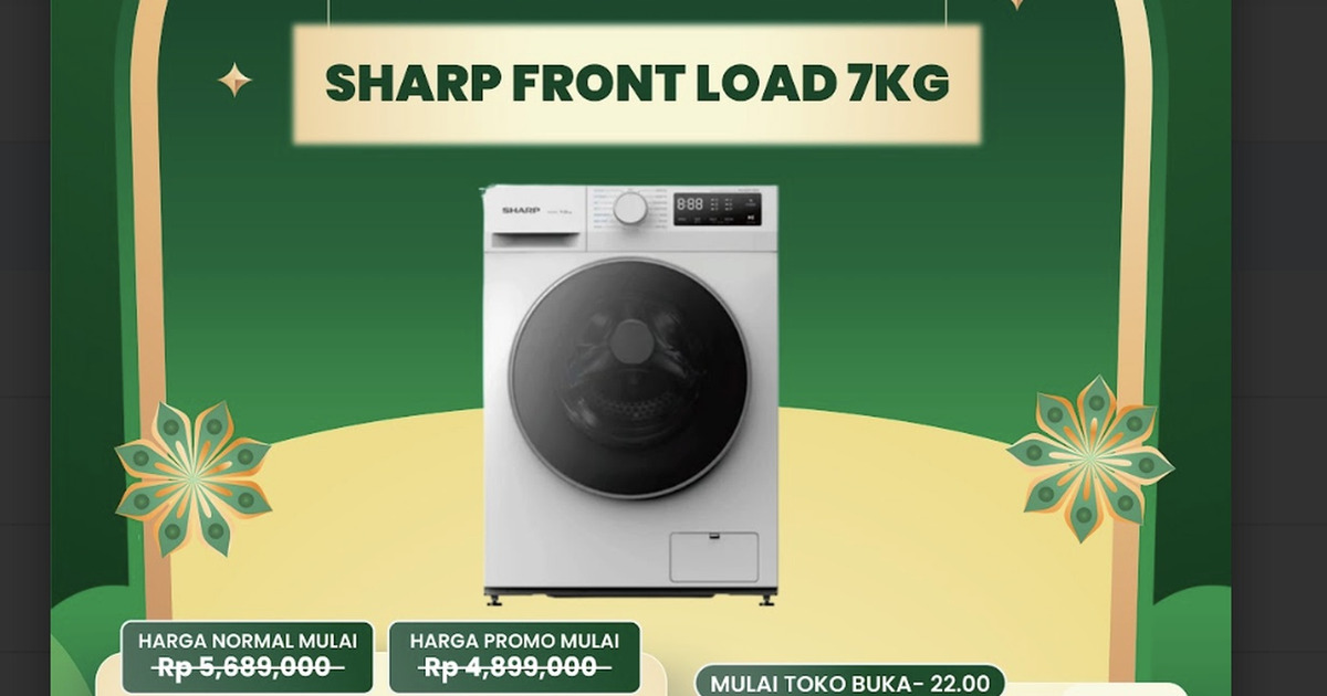 Terungkap Harga Mesin Cuci Front Load Anjlok di Transmart!