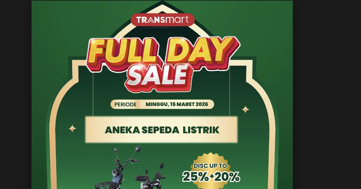 Transmart Obral Sepeda Listrik Hemat Hingga Rp2,7 Juta!