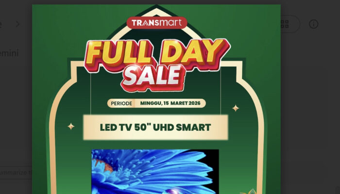 TV 50 Inci UHD Smart Diskon Menggila Transmart Full Day Sale