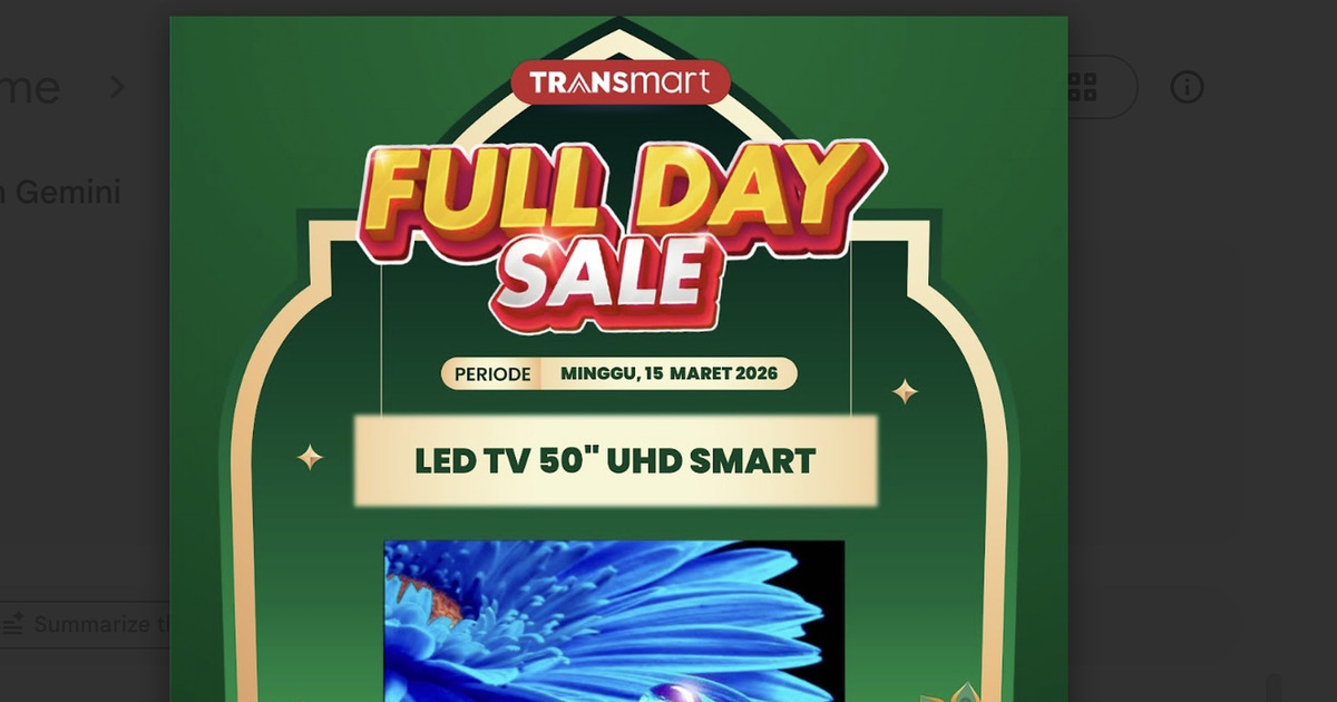 TV 50 Inci UHD Smart Diskon Menggila Transmart Full Day Sale