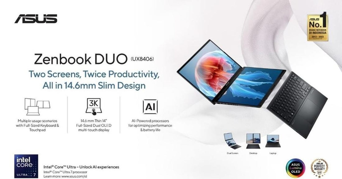 Zenbook DUO Laptop 2026 Inovasi Layar Ganda Tanpa Batas