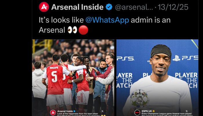WhatsApp dan Arsenal Resmikan Kerja Sama Fans Makin Dekat