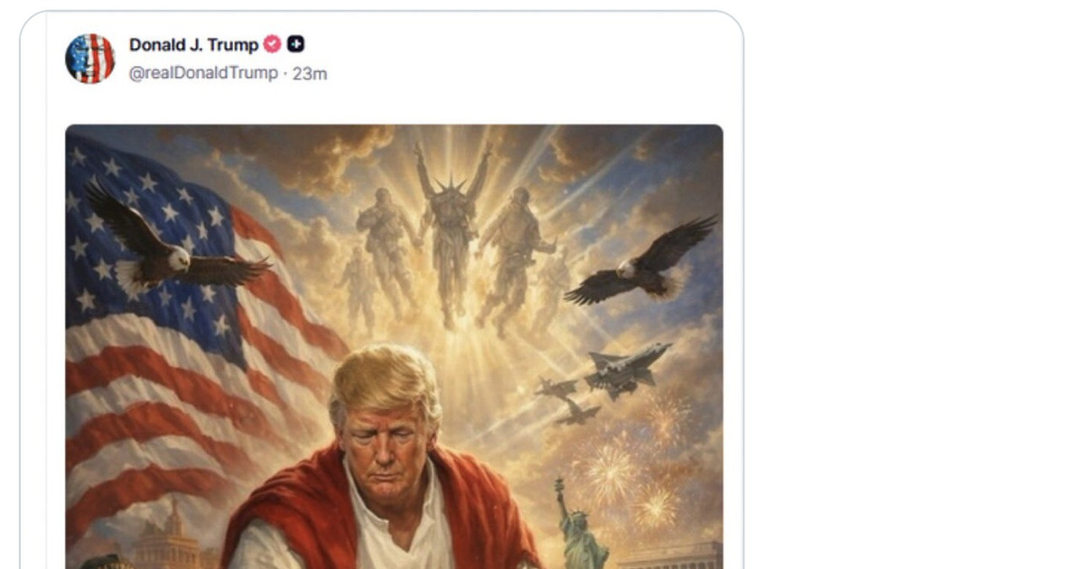 AI Gambar Trump Yesus Tampilkan Makhluk Aneh Gemparkan Medsos