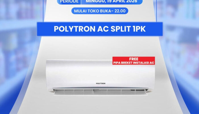 Diskon Gila AC Polytron 1 PK di Transmart Hemat Jutaan Rupiah