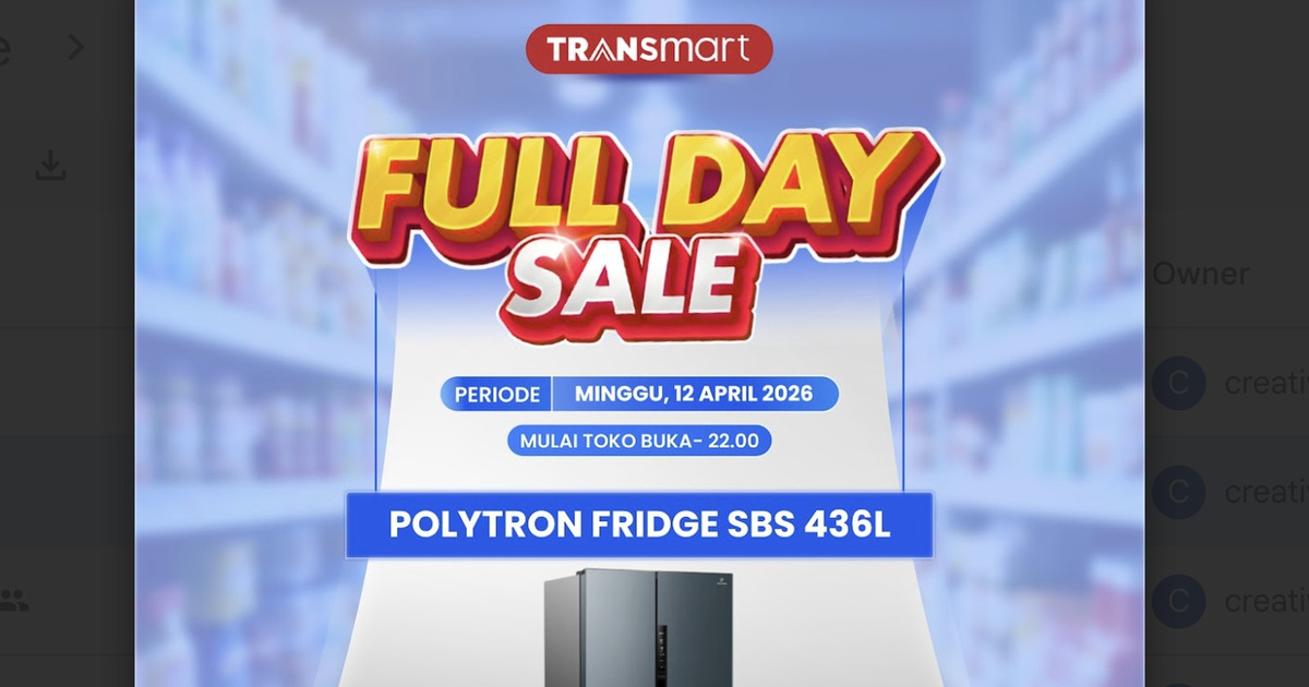 Harga Kulkas Side by Side Polytron Anjlok di Transmart!