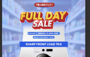 Hemat Jutaan Mesin Cuci Front Load 7KG Diskon Transmart
