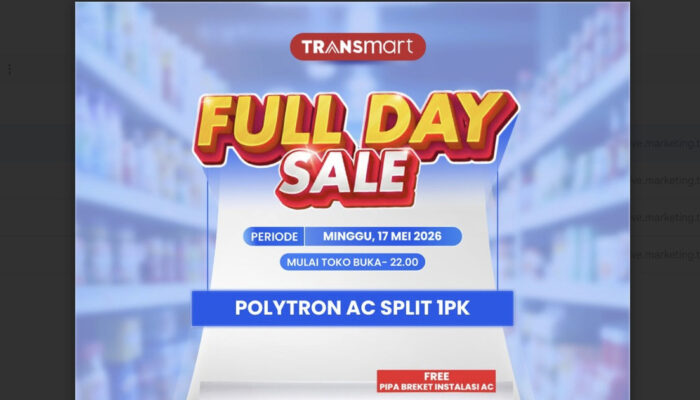 AC Polytron 1 PK Diskon Jutaan di Transmart Full Day Sale
