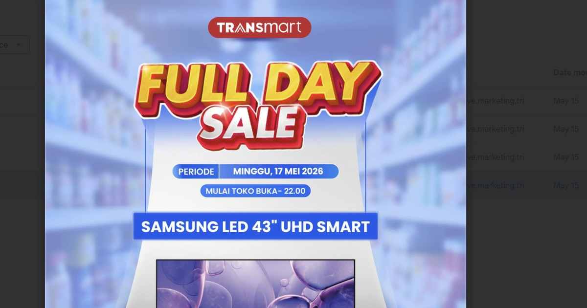Diskon Gila Samsung TV 43" UHD di Transmart Full Day Sale