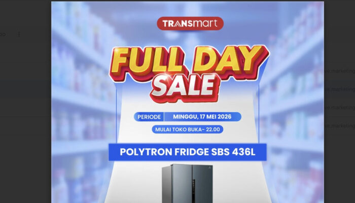 Polytron 436L Harga Anjlok di Transmart Full Day Sale