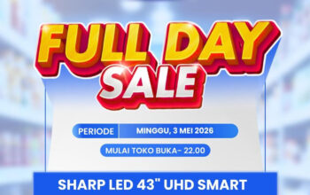 Promo Gila Sharp TV 43 Inci UHD Smart di Transmart Pekan Ini