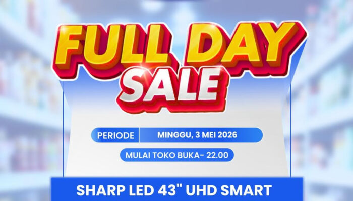 Promo Gila Sharp TV 43 Inci UHD Smart di Transmart Pekan Ini