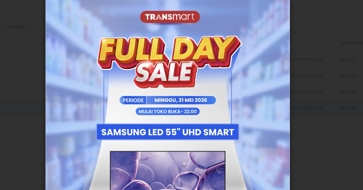 Samsung Smart TV 55 Inch Diskon Jutaan di Transmart!
