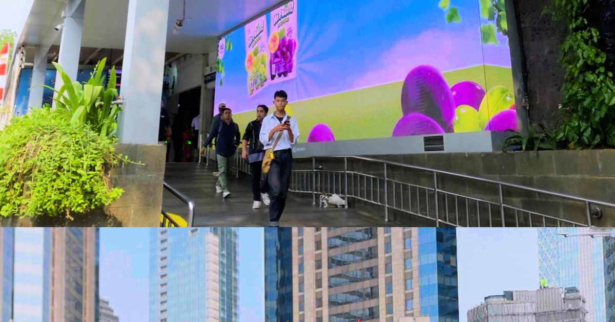 Hujan Anggur Jakarta Viral di Videotron Warganet Penasaran