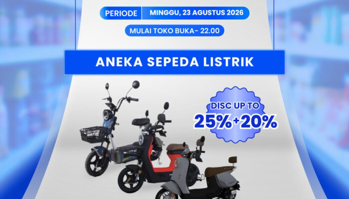 Sepeda Listrik Diskon 45% Transmart Jangan Sampai Kelewatan!
