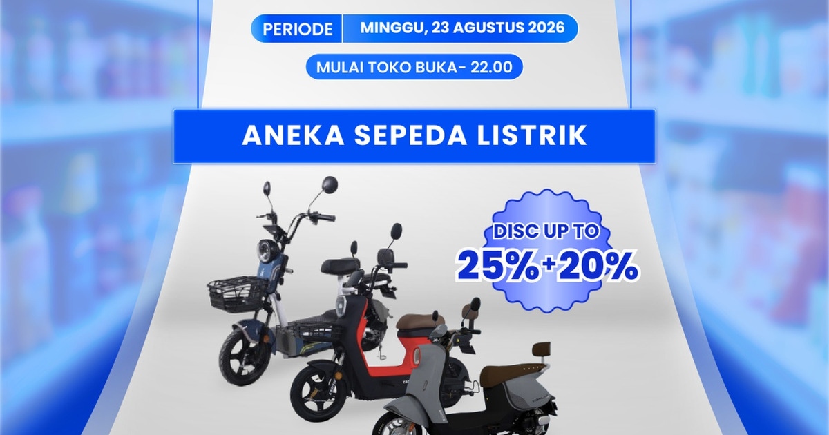 Sepeda Listrik Diskon 45% Transmart Jangan Sampai Kelewatan!