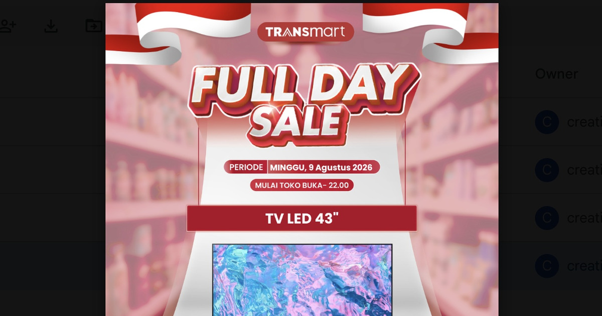 TV 43 Inci Cuma 3 Jutaan di Transmart Ini Bocoran Promonya