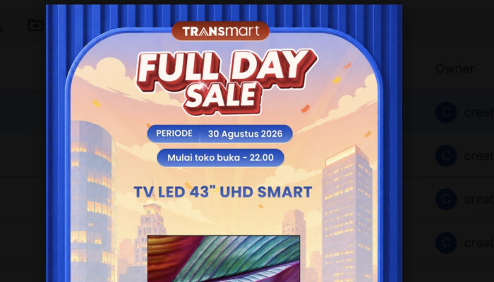 TV 43 Inci UHD Smart Diskon Jutaan Transmart Full Day Sale