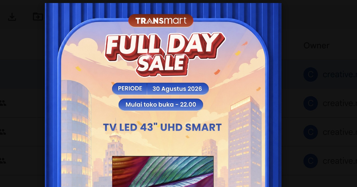 TV 43 Inci UHD Smart Diskon Jutaan Transmart Full Day Sale