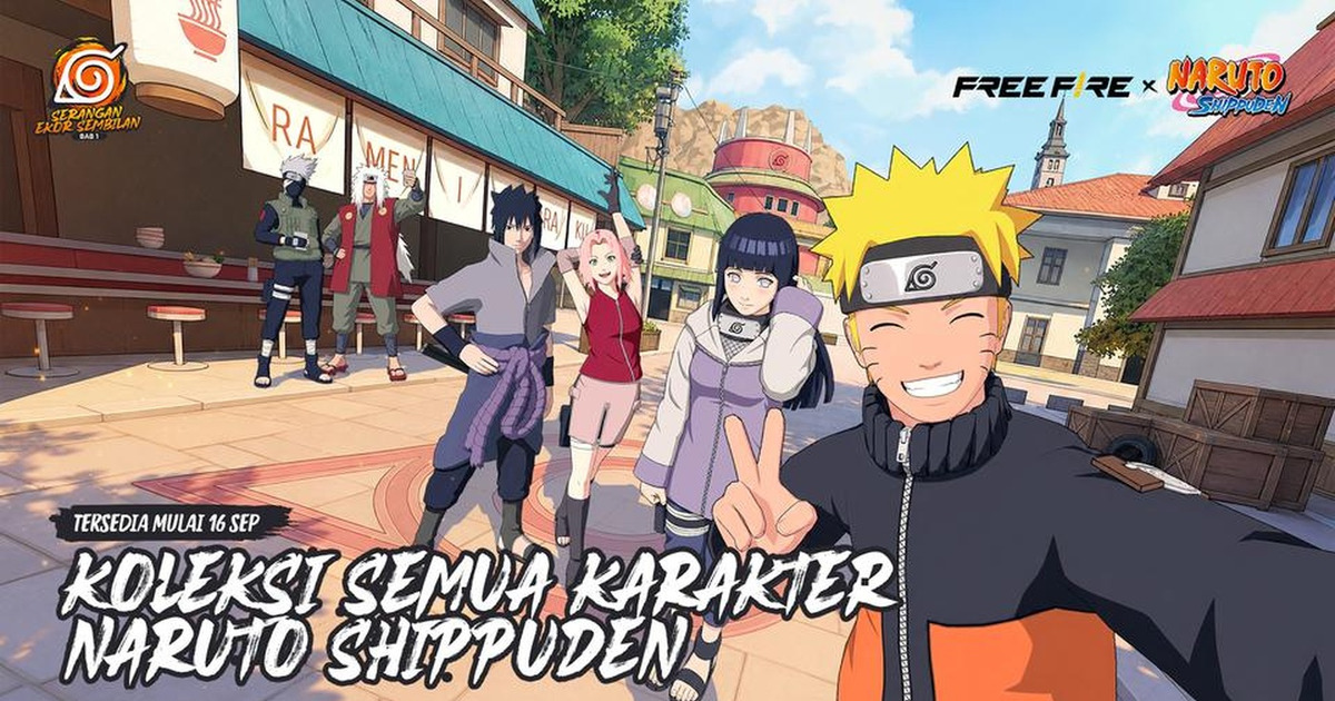 Naruto Shippuden Kembali di Free Fire Kuasai Kyubi Bareng Hinata