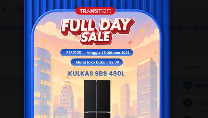 Kulkas SBS 480L Diskon Jutaan Transmart Full Day Sale!