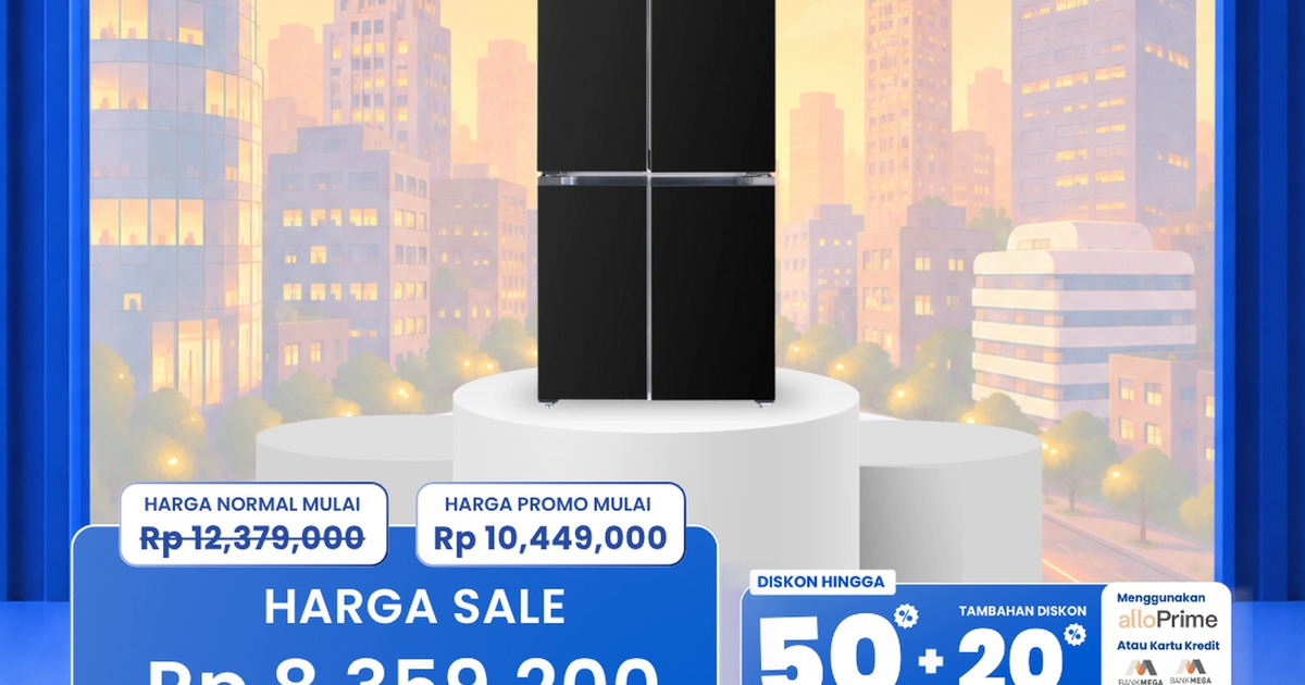 Kulkas SBS 480L Turun Harga Gila di Transmart Full Day Sale!